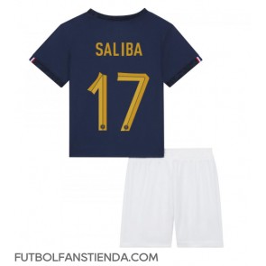 Francia William Saliba #17 Primera Equipación Niños Mundial 2022 Manga Corta (+ Pantalones cortos)
